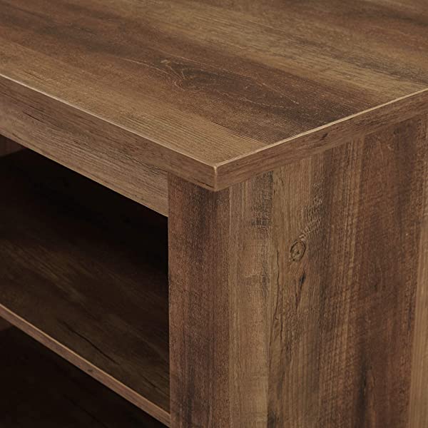 Walker Edison Wren Classic 4 Cubby TV Stand for TVs up to 65 Inches, 58 Inch, Black Black 58 InchTV Stand