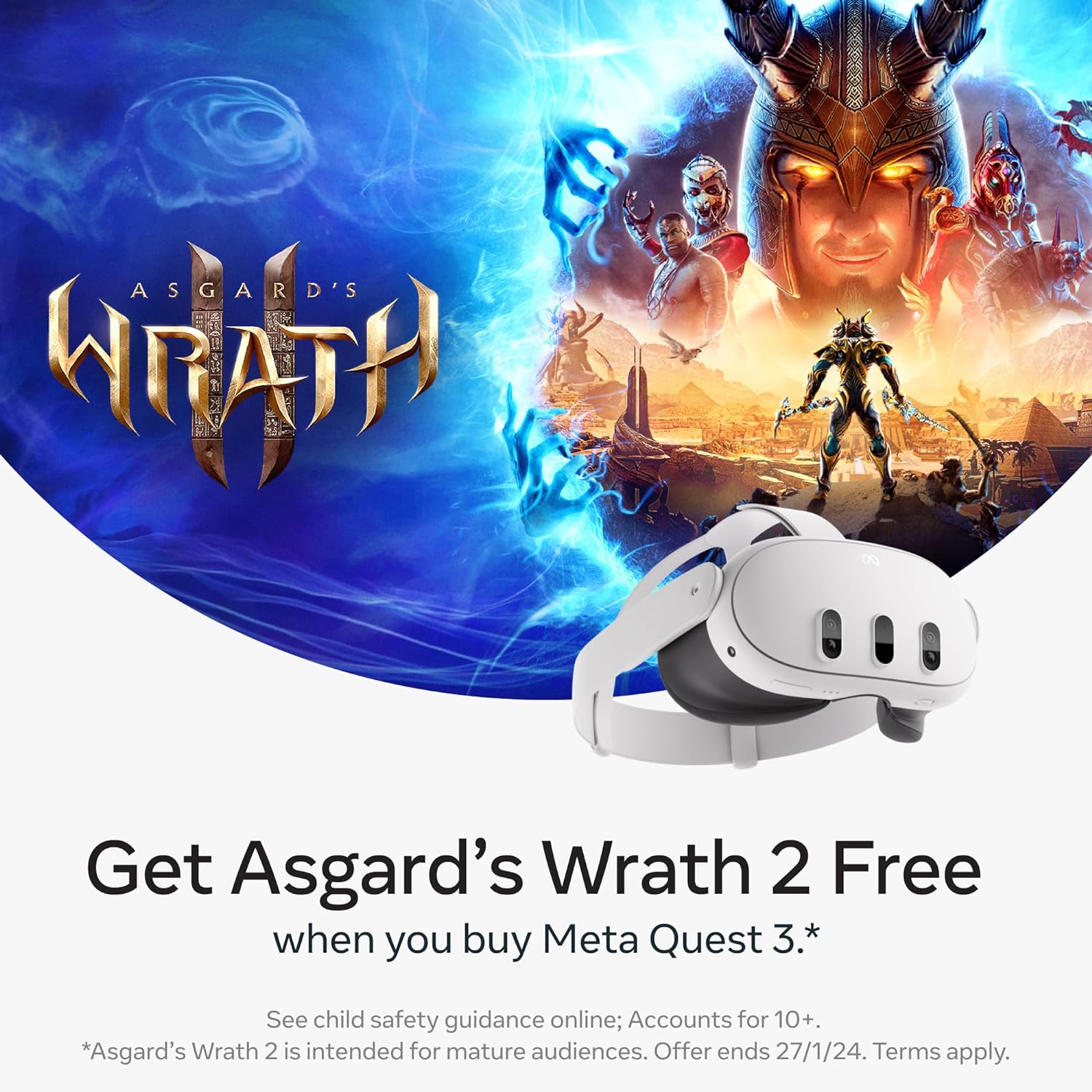 Meta Quest 3 - Breakthrough mixed reality - Powerful performance - Get Asgard’s Wrath 2 Free
