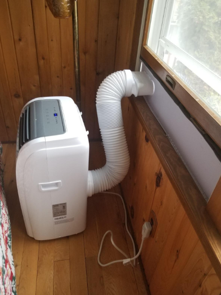 14000 BTU remote control portable air conditioning, white