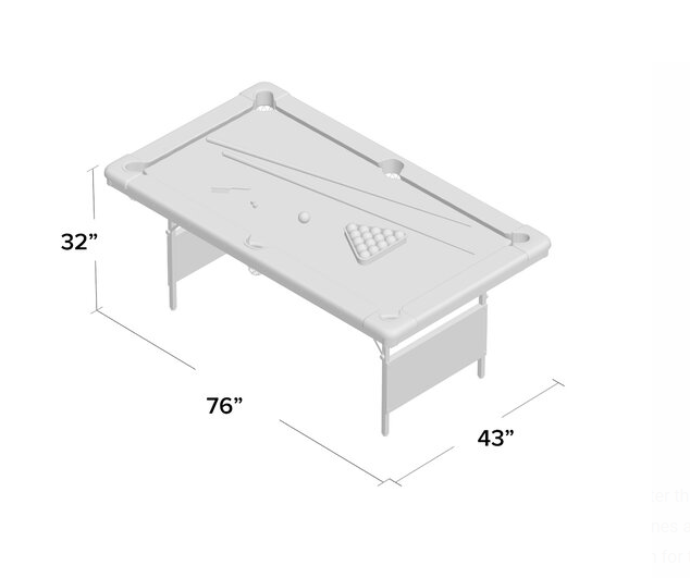 Foldable billiard table