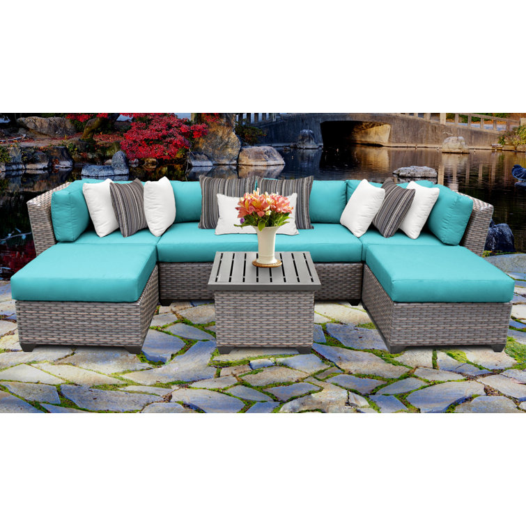 Merlyn High-Density Polyethylene (HDPE) Wicker 5 - Person Seating Group with Cushions