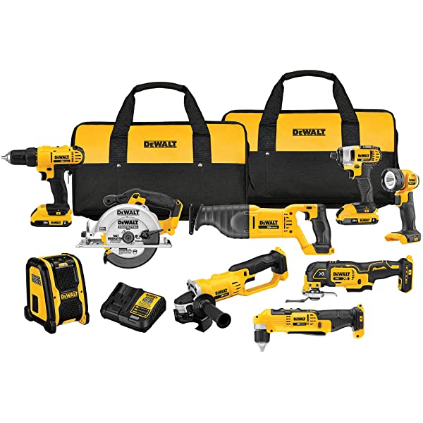 DEWALT 20V Max Cordless Drill Combo Kit, 10-Tool (DCK1020D2) 20V 10-Tool Combo Kit Kit