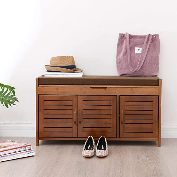 K KELBEL Shoe Rack & Shoe Bench & Shoe Cabinet & Boot Organizing Detachable Cushion with Hidden Storage Compartment,Large Size XX-Large(Upgrade Classic Shoe Cabinet)