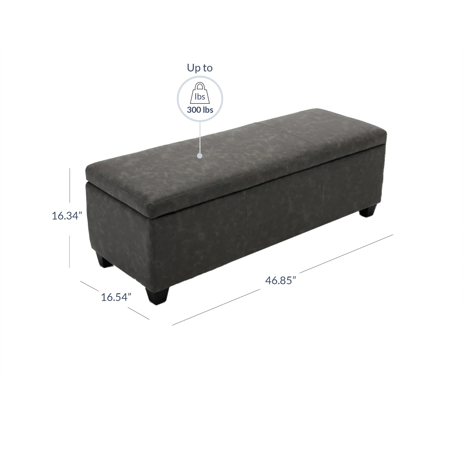 【Furniture】Boston Upholstered Storage Ottoman