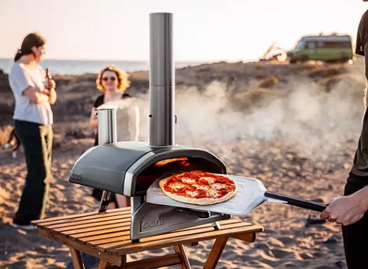 Portable Outdoor Pizza Oven, Black Silver