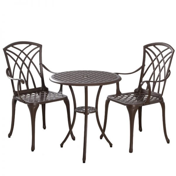 Cockerham Round 2 – Person 24” Long Bistro Set with Cushions (Set of 3)