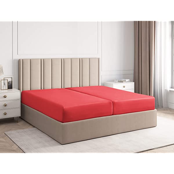 Queen Fitted Sheet - Single Fitted Deep Pocket Sheet - Fits Mattress Perfectly - Soft Wrinkle Free Sheet - 1 Fitted Sheet Only – Light Pink Queen Light Pink