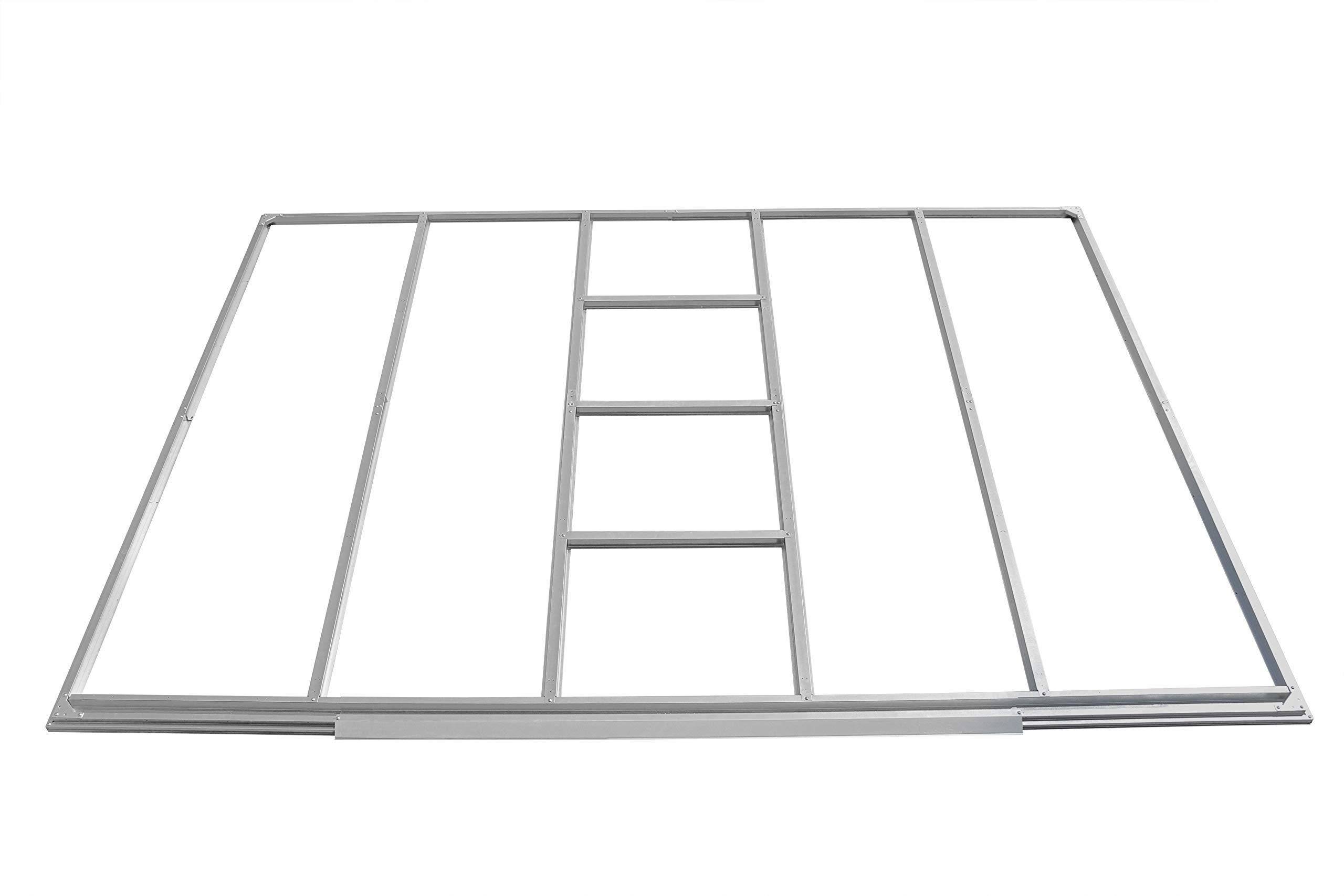 Duramax WoodSide 10 x 8 (8.02 m2) Plastic Garden Shed with 3 Fixed Windows & Metal Foundation Kit, Strong Metal Roof Structure Fire Retardant and Maintenance-Free Storage Shed