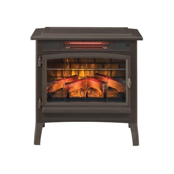 Duraflame 3D Infrared Electric Fireplace Stove with Remote Control - Portable Indoor Space Heater - DFI-5010 (Black)