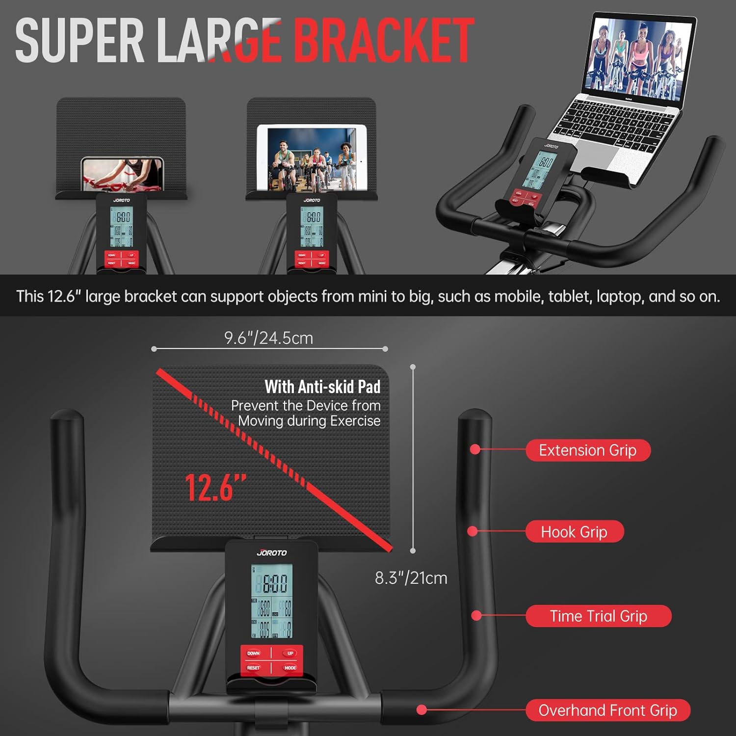 JOROTO X2 Exercise Bike for Home Use | X2PRO Bluetooth Magnetic Belt Drive Indoor Cycling Bike with 16KG Flywheel