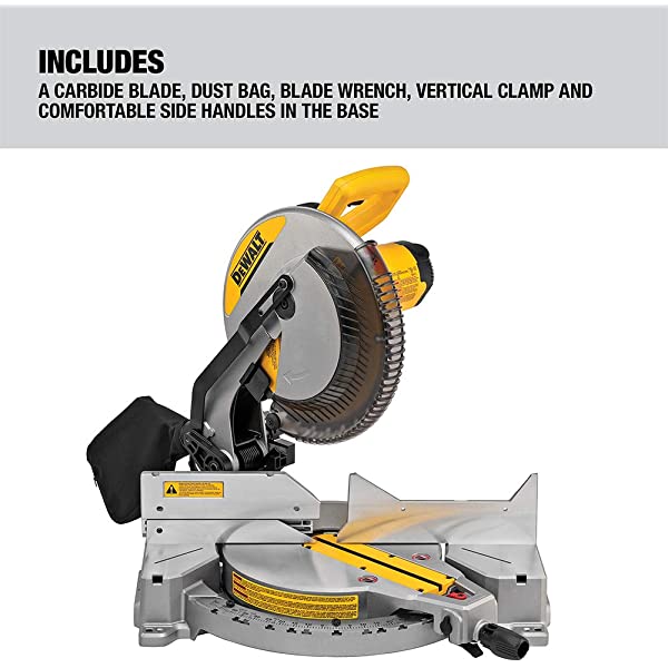DEWALT 12-Inch Miter Saw, 15-Amp, Single Bevel, Compound (DWS715) 12