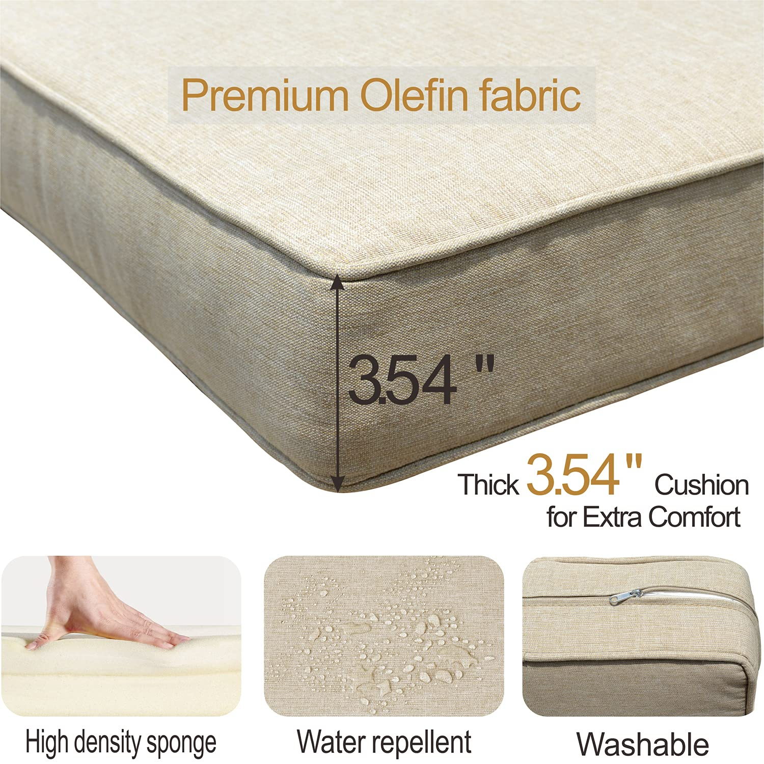 【Furniture】Patio Chair Outdoor Wicker Swivel Rocker Patio Chairs Set of 2 & Matching Side Table