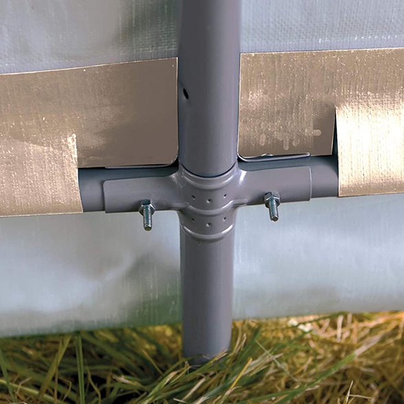 6’x 6’Shed-in-a-Box Four Seasons Steel Metal Peak Roof Outdoor Storage Shed with Waterproof Cover and Heavy Duty Reusable Screw Anchor, Gray