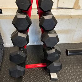 CAP Barbell 150 LB Dumbbell Set with Rack, Color Series