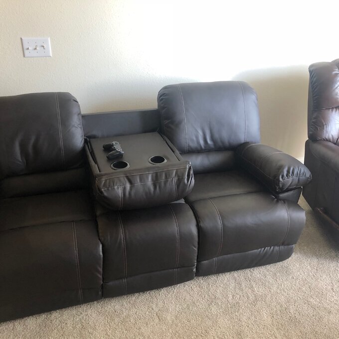 【Furniture】Edgar 81'' Vegan Leather Sofa