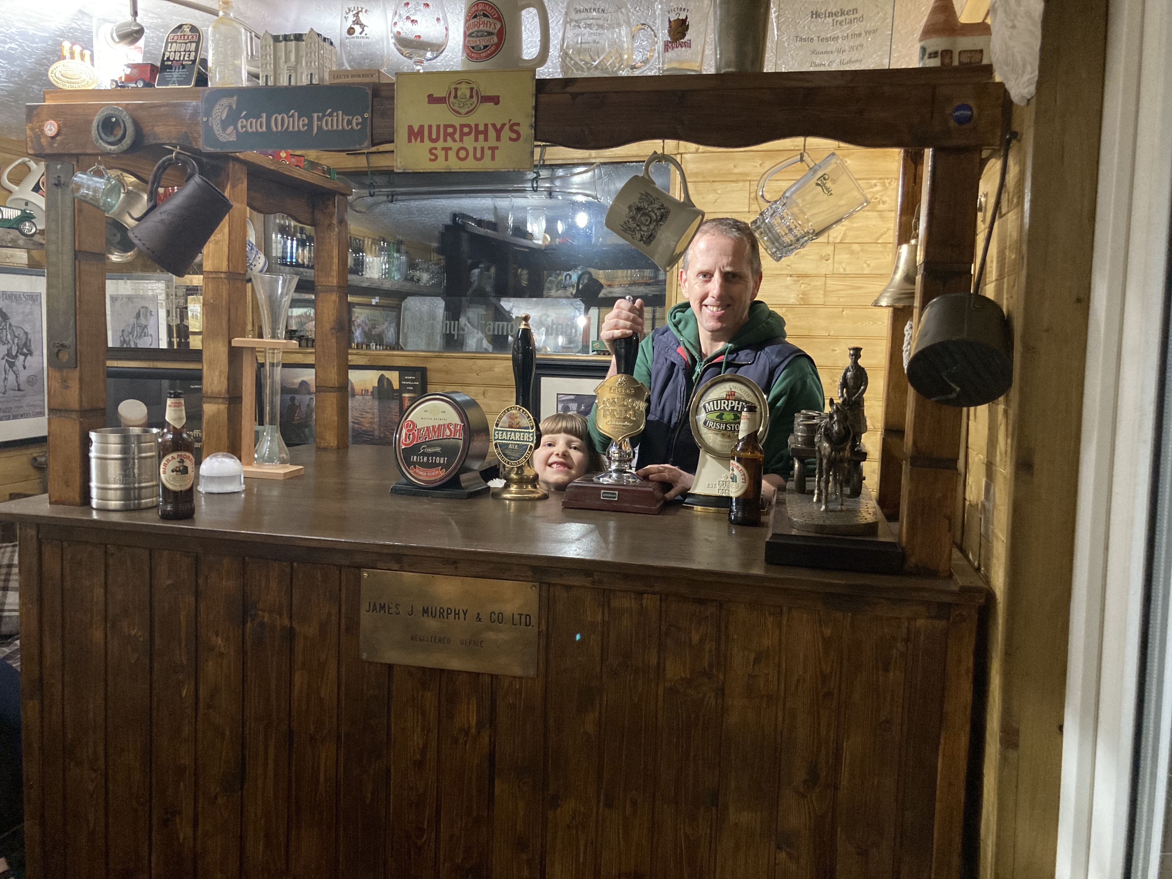 【Home&Garden】Corner Bar Counter Man Cave Home Bar Party Barware Wood Summer Cabin