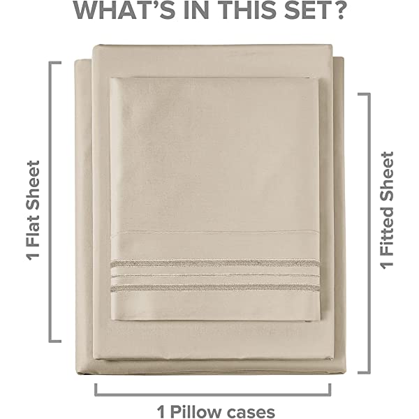 Queen Size Sheet Set - 4 Piece - Hotel Luxury Bed Sheets - Extra Soft - Deep Pockets - Easy Fit - Breathable & Cooling Sheets - Wrinkle Free - Comfy – Dark Grey Bed Sheets - Queens Sheets – 4 PC Queen Grey