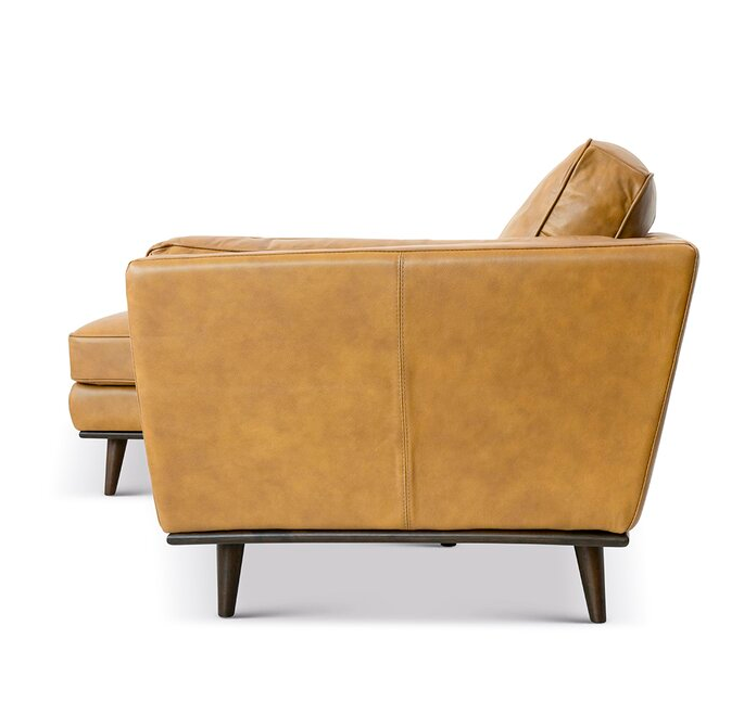 Marquette 92.9″ Wide Genuine Leather Sofa & Chaise