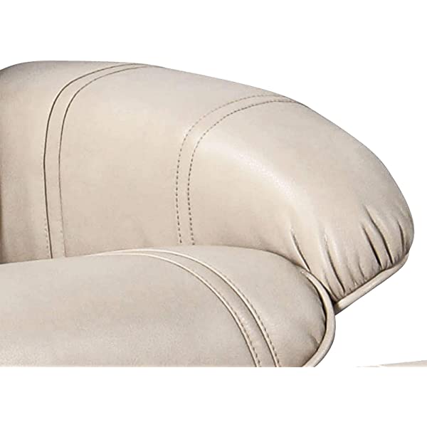 Newport Taupe Swivel Recliner and Slanted Ottoman