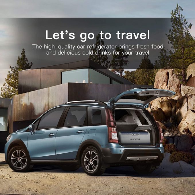 BODEGA 12 Volt Refrigerator Portable Freezer, Car Fridge Dual Zone APP Control, 64 Quart（60L）