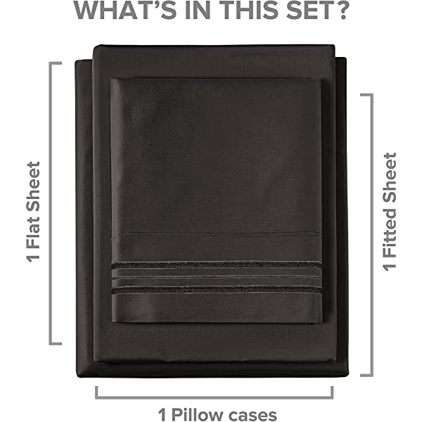 Queen Size Sheet Set - 4 Piece - Hotel Luxury Bed Sheets - Extra Soft - Deep Pockets - Easy Fit - Breathable & Cooling Sheets - Wrinkle Free - Comfy – Dark Grey Bed Sheets - Queens Sheets – 4 PC Queen Grey