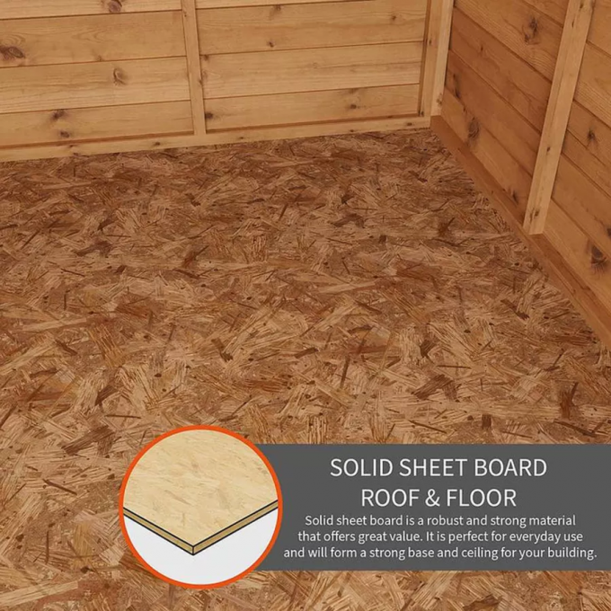 6 x 4 Overlap Single Door Apex Wooden Shed