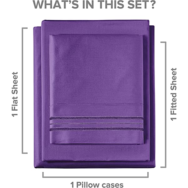 Queen Size Sheet Set - 4 Piece - Hotel Luxury Bed Sheets - Extra Soft - Deep Pockets - Easy Fit - Breathable & Cooling Sheets - Wrinkle Free - Comfy – Dark Grey Bed Sheets - Queens Sheets – 4 PC Queen Grey