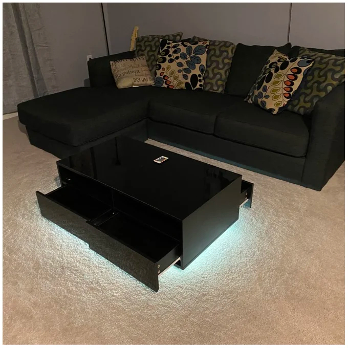【Furniture】Gastelum Block Coffee Table with Storage