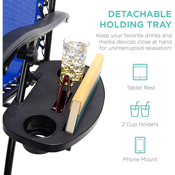 Best Choice Products Set of 2 Adjustable Steel Mesh Zero Gravity Lounge Chair Recliners w/Pillows and Cup Holder Trays - Burgundy