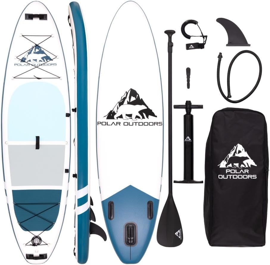 Roc Inflatable Stand Up Paddle Boards with Premium SUP Paddle Board Accessories, Wide Stable Design, Non-Slip Comfort Deck for Youth & Adults