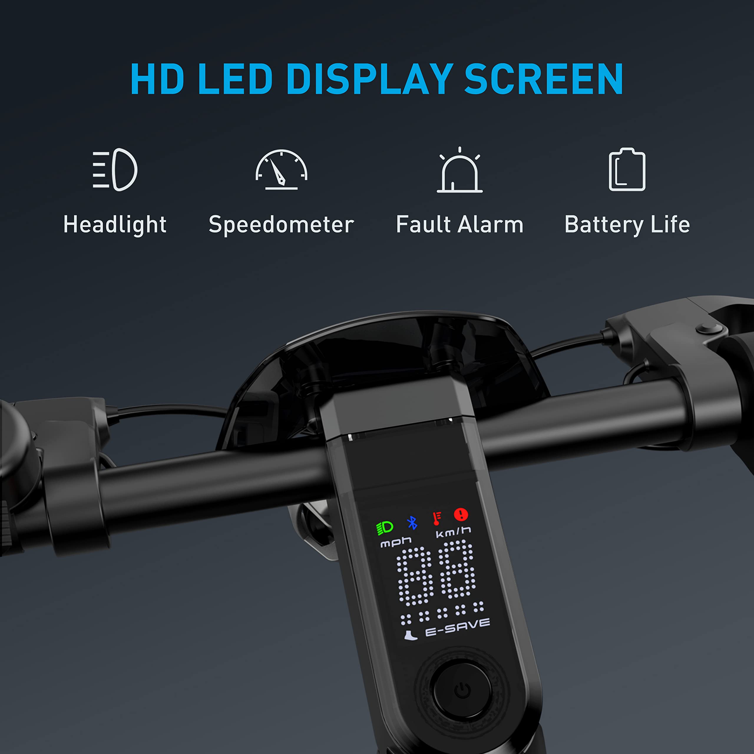 【Sports&Outdoors】Electric Scooter for Adults - 31 Miles Long Range, Max Speed 20MPH, UL Certified