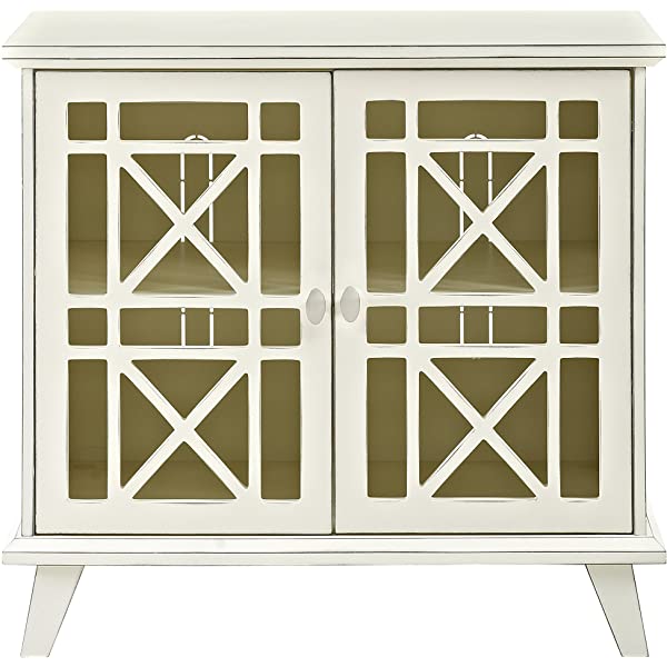 Walker Edison Charlotte Classic Glass Door Storage Buffet, 52 Inch, Espresso Espresso 52 Inch